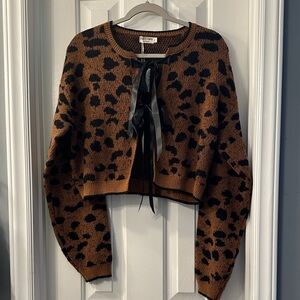 Stylish Leopard Print Cardigan